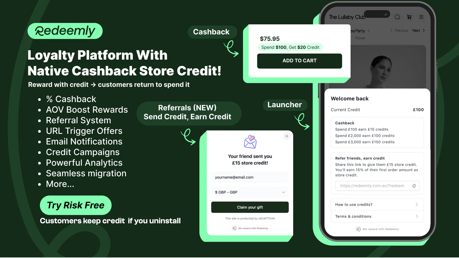 Redeemly Store Credit Cashback